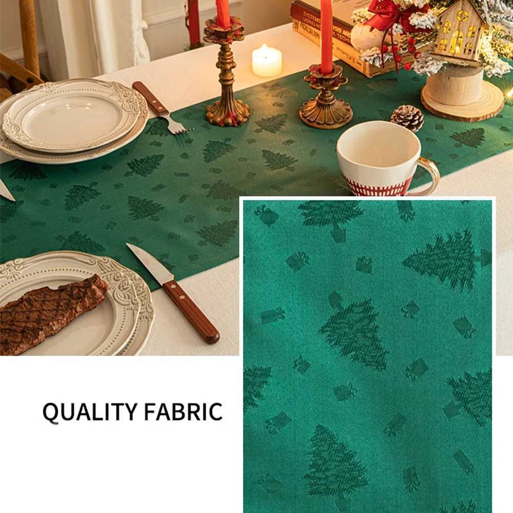 Christmas Christmas Table Runner Green/Red Xmas Tree Rectangular Table Runner For Home Holiday Kitchen Dining Table Decor Y251113