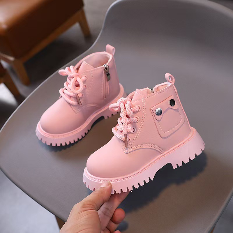 Kids Boots PU Leather Boots Fashion Winter Children's Kidszworld Boys Girls Anti Slip Toddler Short Snow Boots Sizes 21 - 30 K0287