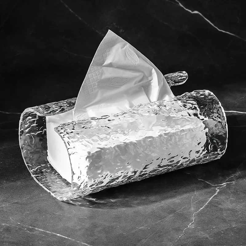 1pc Elegant Oval Wavy Textured Tissue Box Cover Plastic Napkin Holder for Bathro Premium Living Ro Table Dcor Y251112