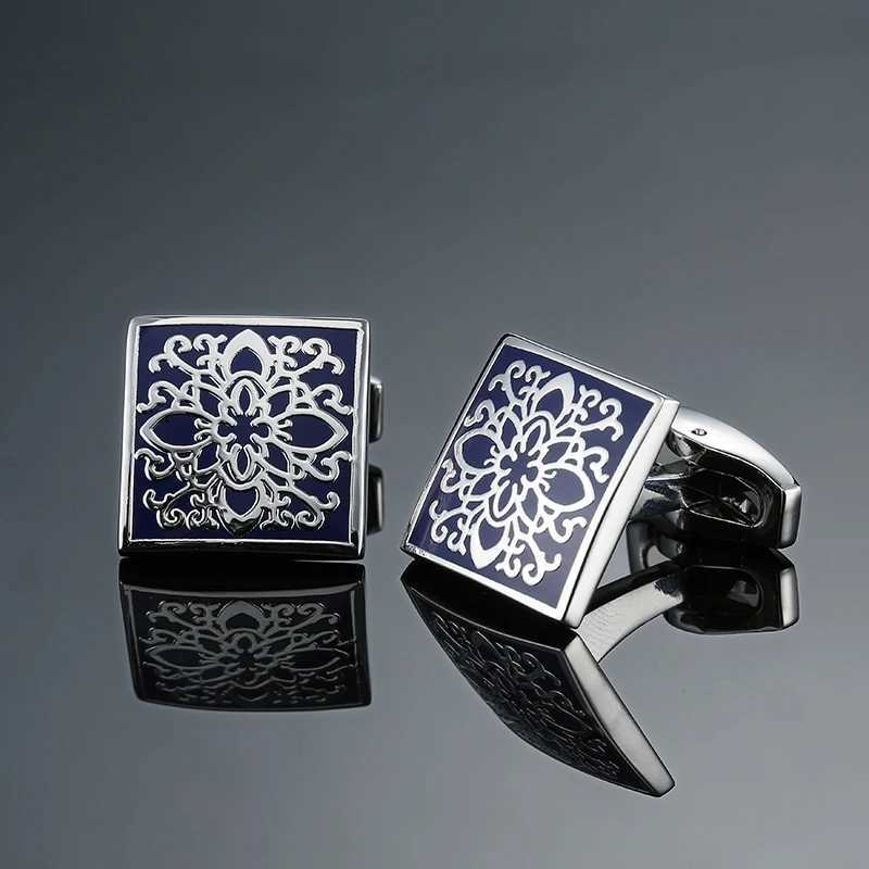 Classic French shirt cufflinks high-quality hand-painted red blue black enamel buttons mens clothing accessories jewelryT250412