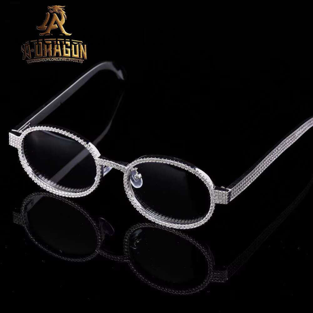 Expensive VVS Moissanite Pass Dia Tester Titanium Glasses Frames for Men Fast Shipping