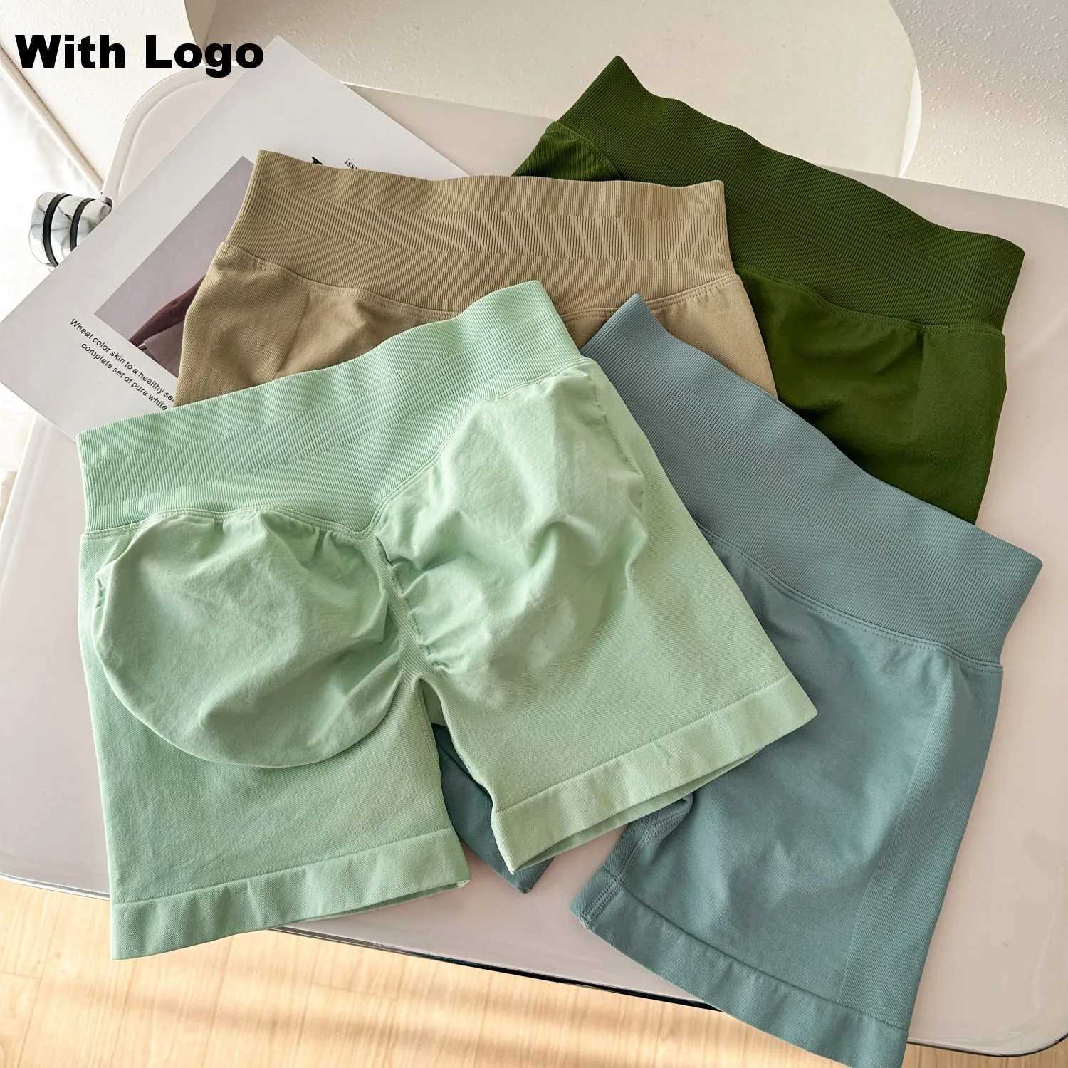 Impact shorts 4.5 inches low waist seamless yoga shorts Scrunch Bum gym shorts exercise bike shorts stretch fitness shorts Y250412