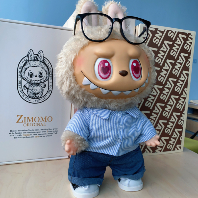 Labubu 40cm Fashion Big Vinyl Doll The Monsters Flip With Me Series Collection Decoration Cute Doll Festivals Gift