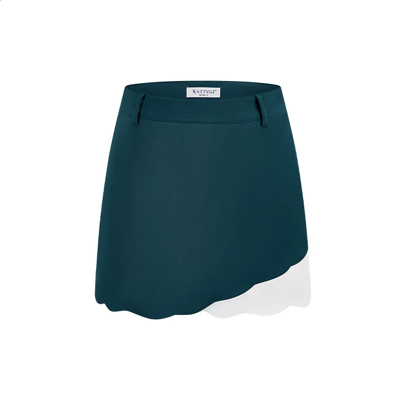 Golf Wear Womens Spring Summer Short Skirt Anti-light Culottes Quick-drying Elastic Fashion Contrasting Color Sports Skort 250411
