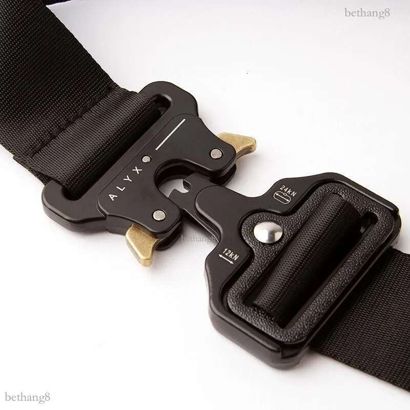 Belts ROLLERCOASTER Safety BELT 1017 ALYX 9SM Unisex Metal Buckle Canvas Hip Hop BeltBelts