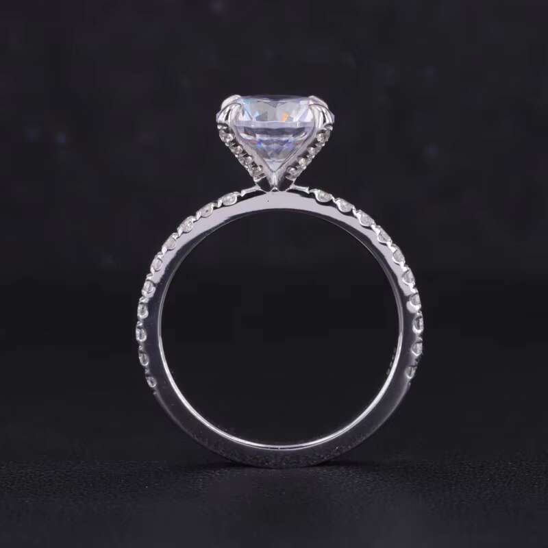 New Wedding Rings 925 Sterling Silver Lab Created Moissanite Diamond Rings Jewelry Women Round Cut Gemstone Engagement Ring Set