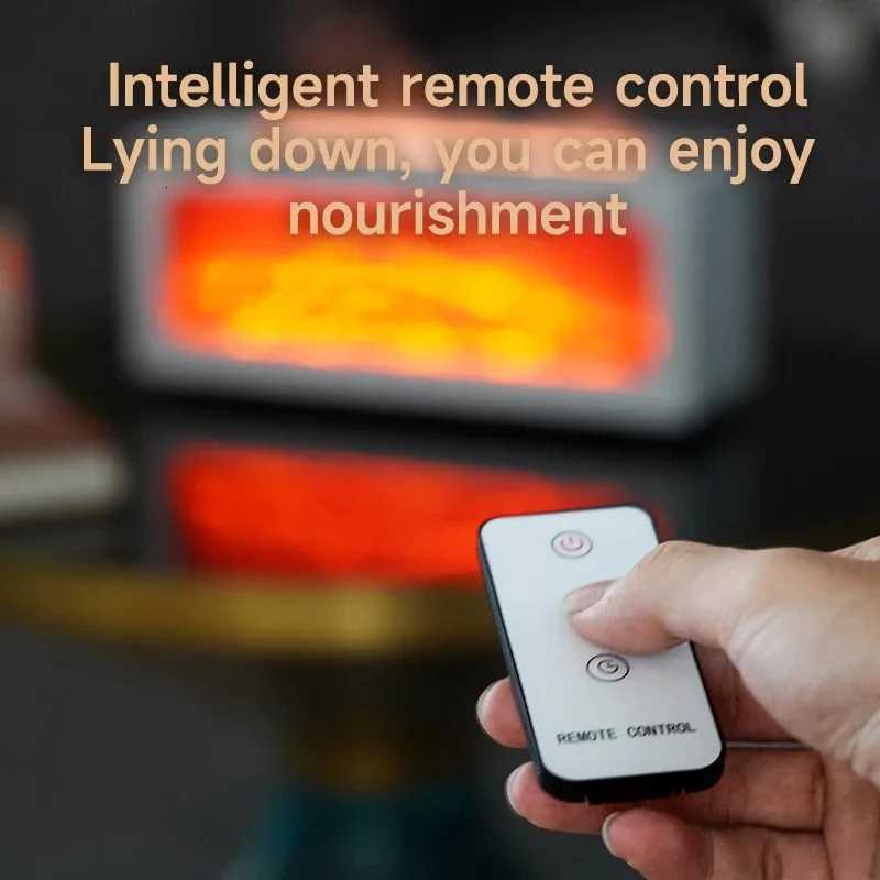 C06 Flame Fireplace Aromatherapy Humidifier Creative Automatic Scent Diffuser With 7-Color Lights Quiet Mist Maker For Bedroom Y251113