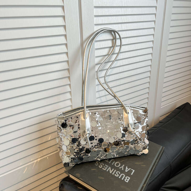 Minority sequin for women 2025 new spring versatile handbag, single shoulder crossbody bag, armpit bag