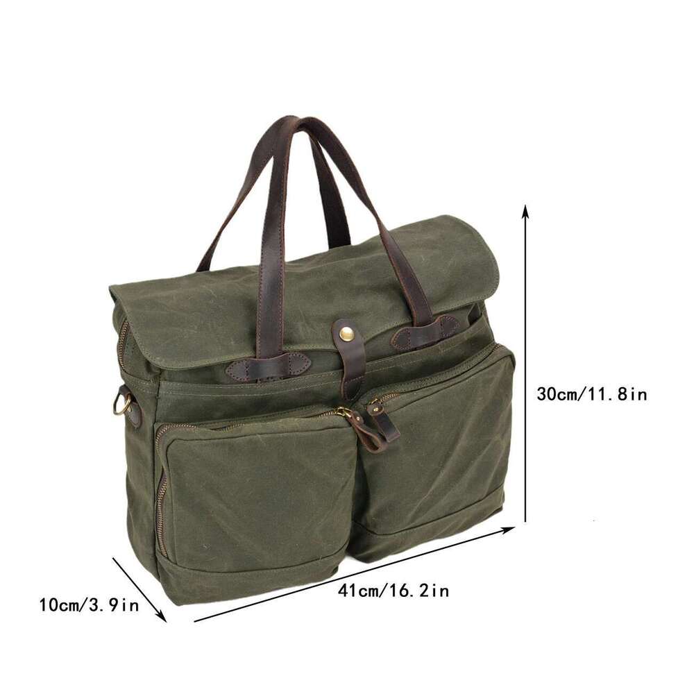 retro soft oil wax canvas mens business briefcase 15 6 inch computer leisure handbag shoulder crossbody bag