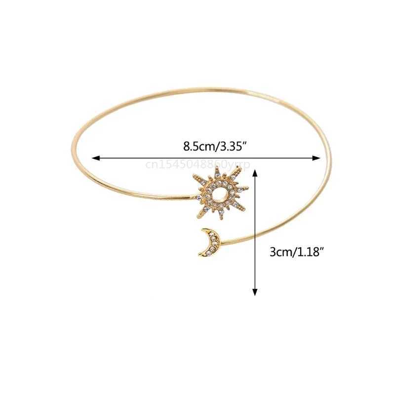 1 Pcs Rhinestones Arm Cuff for Women Armlet Bangle Bracelet for Girls Women Simple Arm Cuff Flexible Bracelet Summer JewelryC250411
