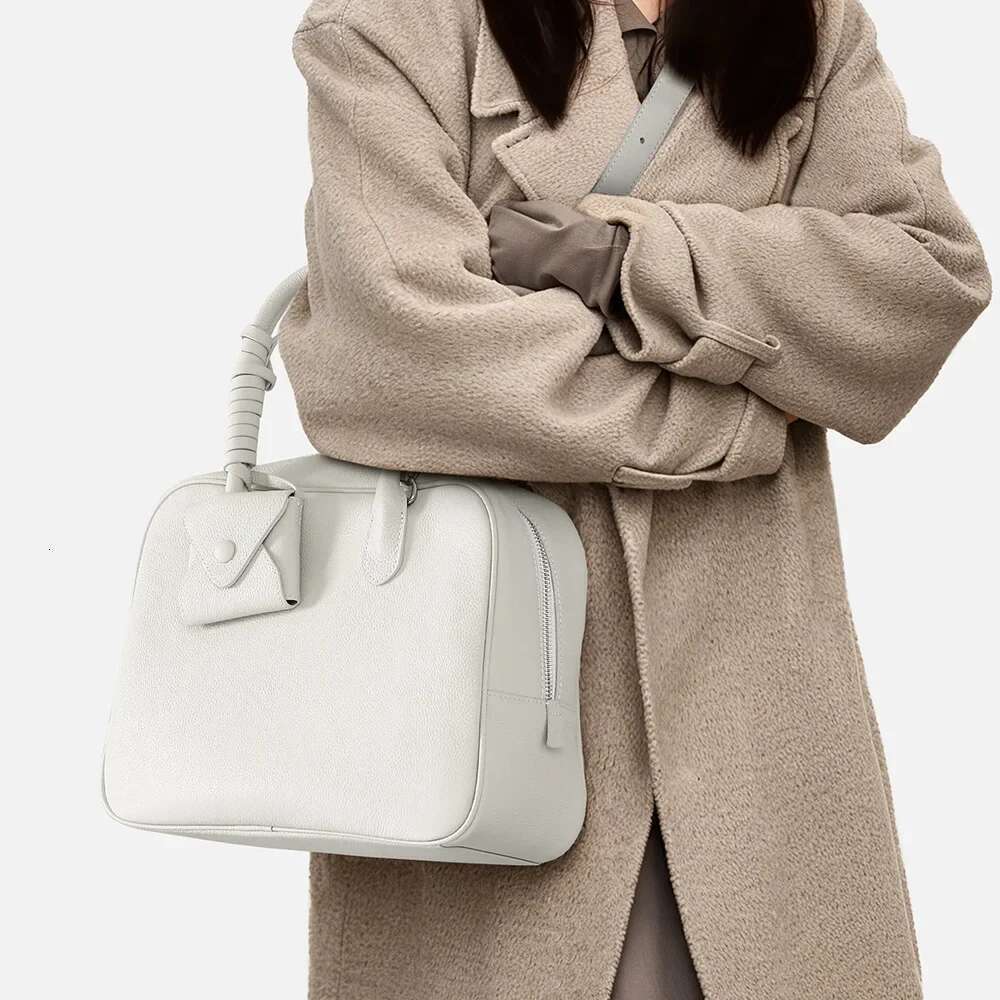 Motingsome Boston Bags Shoulder Handbag Women Designer Bag Unique Underarm Purses Genuine Leather Casual Tote 2025 New