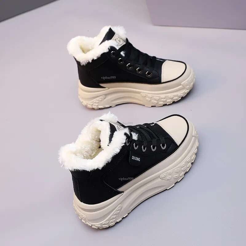 New Free Shipping Designer Shoes Designer High Top Women's 2025 Winter With Plush And Thickened Sports Shoes Soft Soled Warm Cotton Shoes