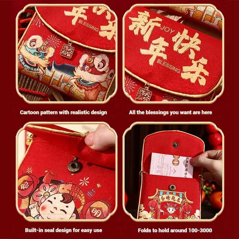 2026 Red Envelopes Chinese New Year Decorations Party Favors Gifts Bags Money Packaging Bags Spring Festival Red PocketsM251113