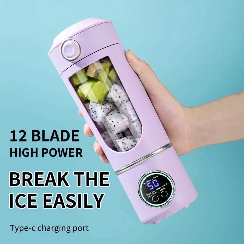 New Portable Juice Maker Blender for Shakes Smoothies 700ML Durable Juicers Steel Blades 2 In 1 Blender Bottle Smoothie Portable C251113
