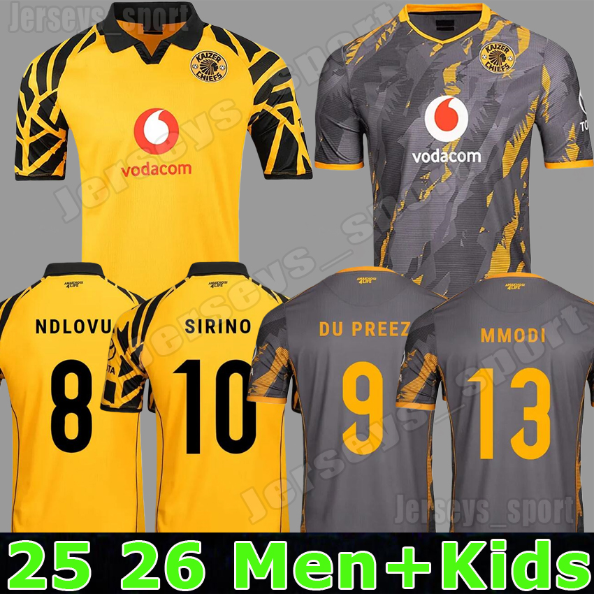 4XL 25/26 KaiZers ChIefs Soccer Jerseys SIRINO LILEPO NDLOVU NGCOBO DUBA MMODI SHABALALA VILAKAZI MATLOU 2025 2026 Home Away Men Football Shirts