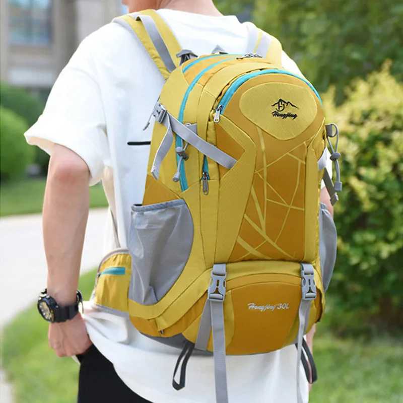 Outdoor Hiking Bag Lightweight Riding Pack Large Capacity Waterproof Backpack Camping Trip Storage Daypack Sports Fitness BagZ250412
