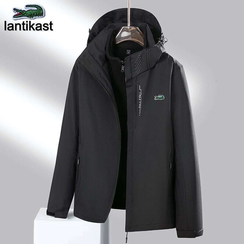 Noble Crocodile Fleece-Lined Thickened Outdoor Hiking Jacket for designer handbag Men Women, Windproof and Waterproof 3-in-1 Winter Coat