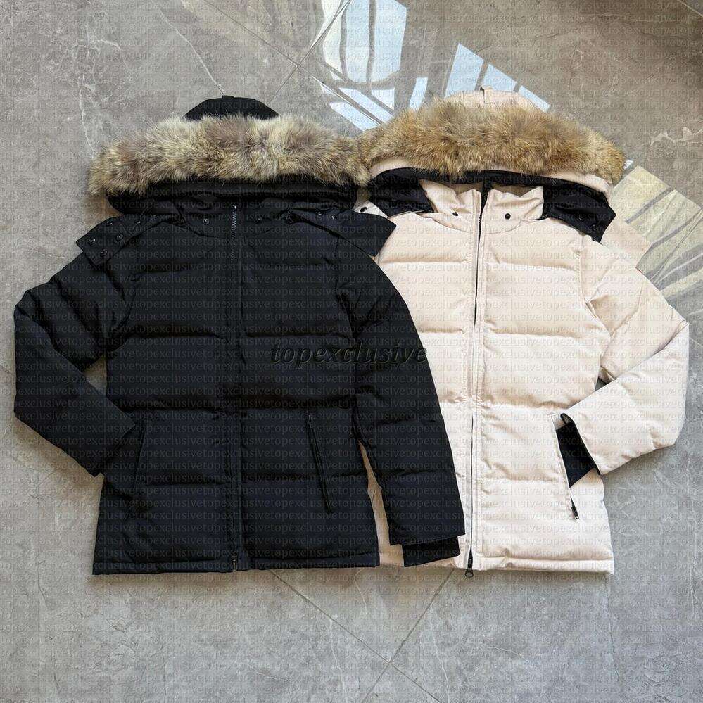 canadian Down Jacket Designer Womensgoosecoat Puffer Jackets Winter Parka Coat Real Wolf Fur Outdoor Wyndham Windbreaker Outerwear Removable Hooded XS-2XL