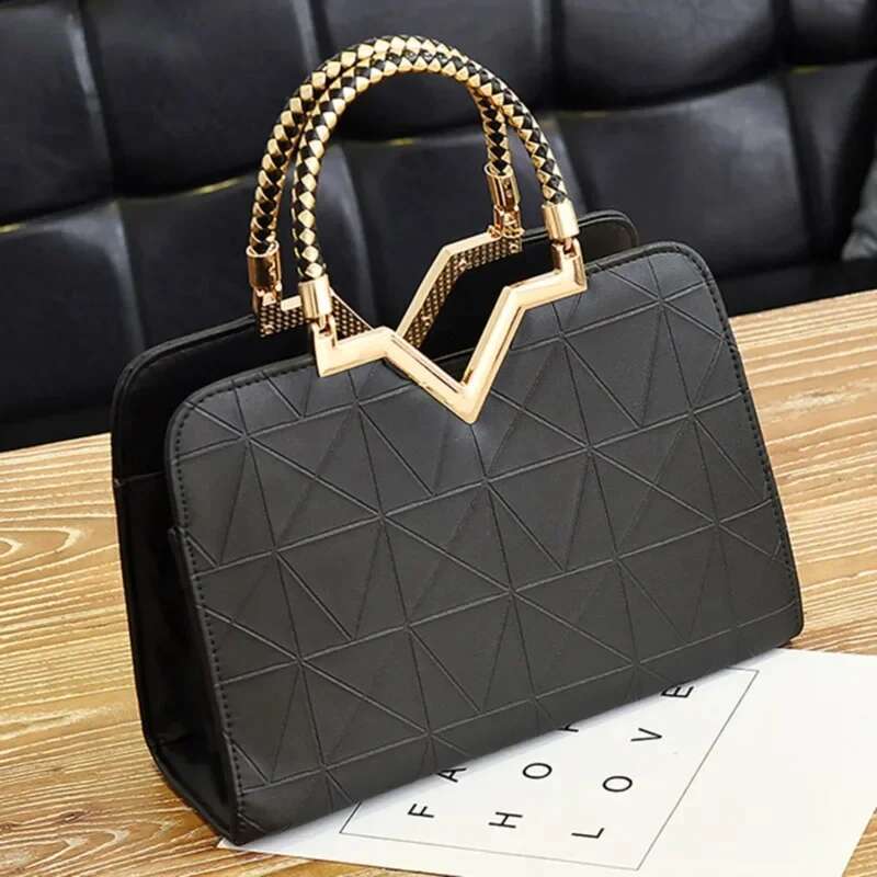 Women Handbag Patchwork Shoulder Messenger Office Work PU Leather Female Bag Ladies Fashion Elegant