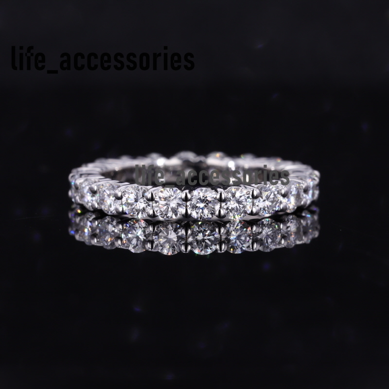 Starsgem 14k White Gold Ring Round 2.5mm Lab Diamond Engagement Ring Lab Diamond Ring Engagement