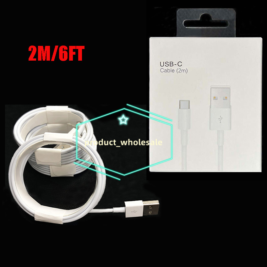 High Quality 2m 6FT 1m 3FT USB A Type C Cables Fast Charging Cords Quick Phone Charger Cord iPhone Cable for iPhone 7 8 X 11 12 13 and Samsung Android Smart Phones