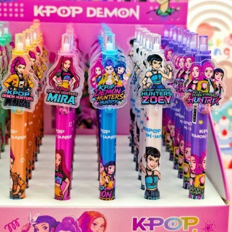 KPop Demon Hunters Mira Zoey Anime Merchandise Student Push Pen Blind Box Exam Office Signature Pen Gift for Friends Birthday Z251111