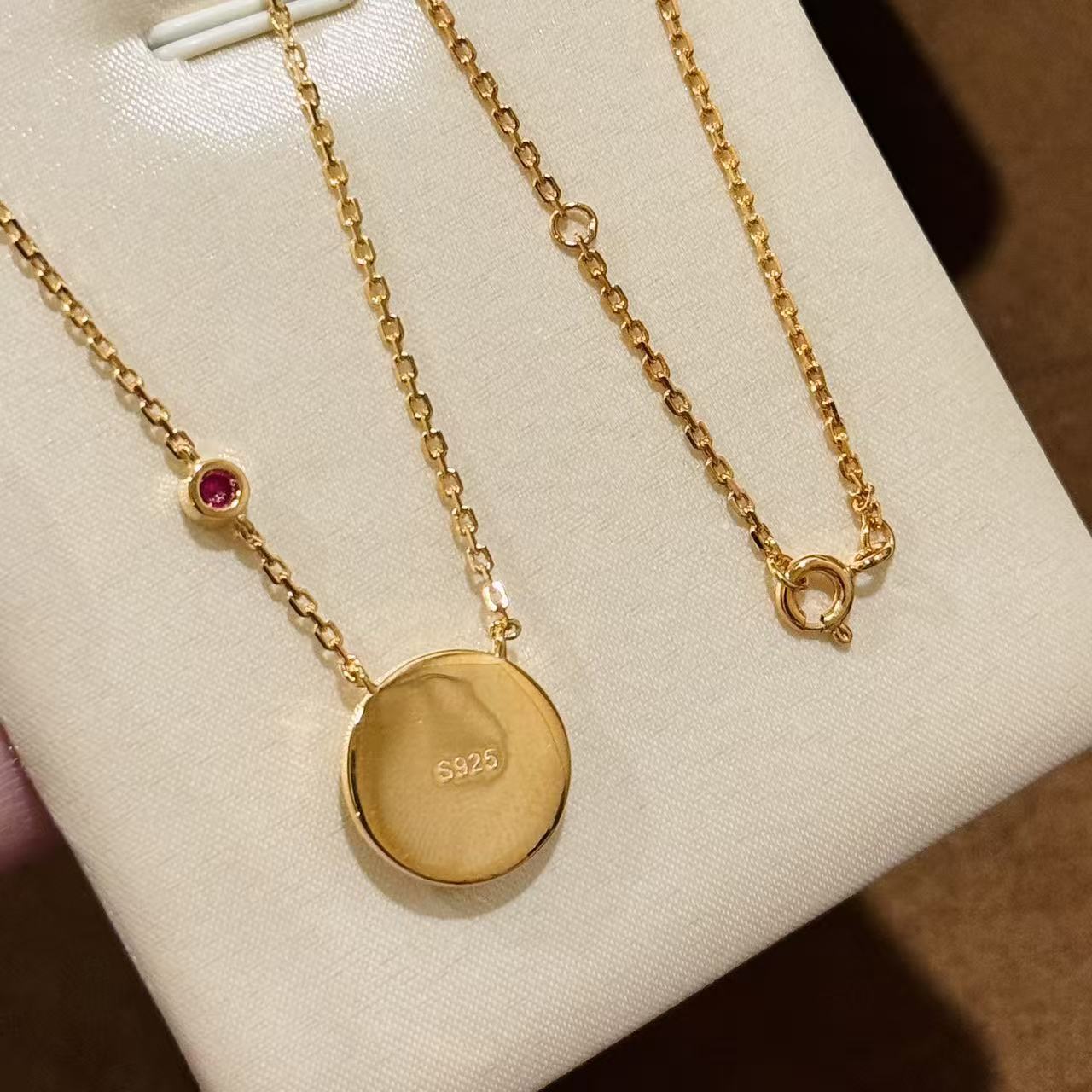 S925 Silver Four-leaf Clover Pendant Necklace Luxury Designer Jewelry For Women