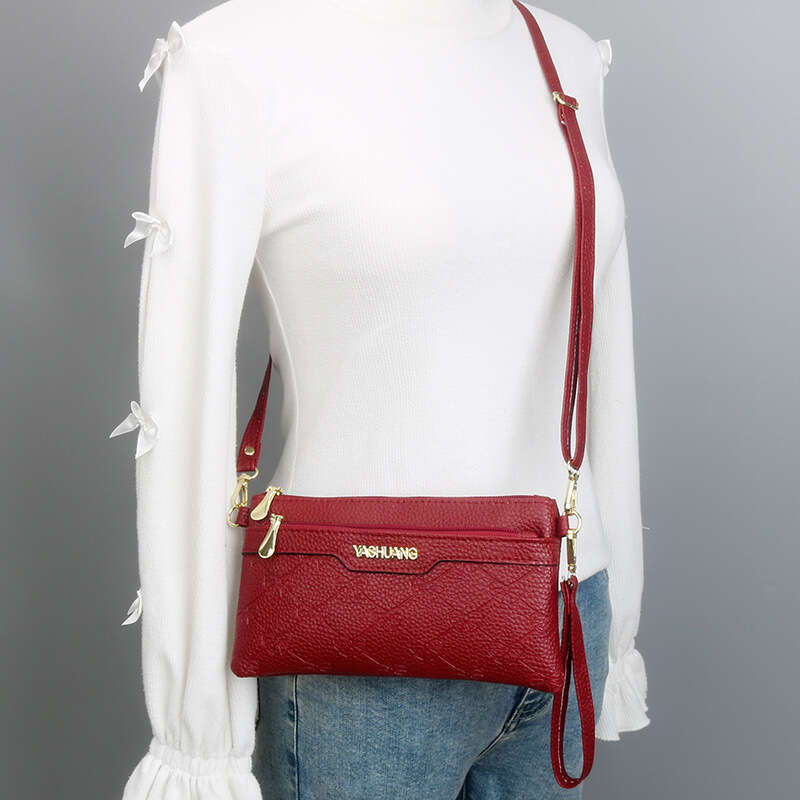 Women's fashionable new dual-purpose crossbody handbag, casual embossed mobile phone bag, zero wallet, women's small bag