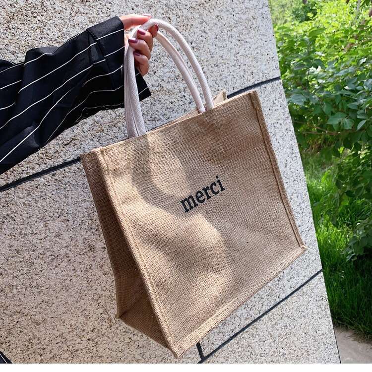 Linen Handbag Fashion 2025 New Handheld Women's Short Distance Travel Bag