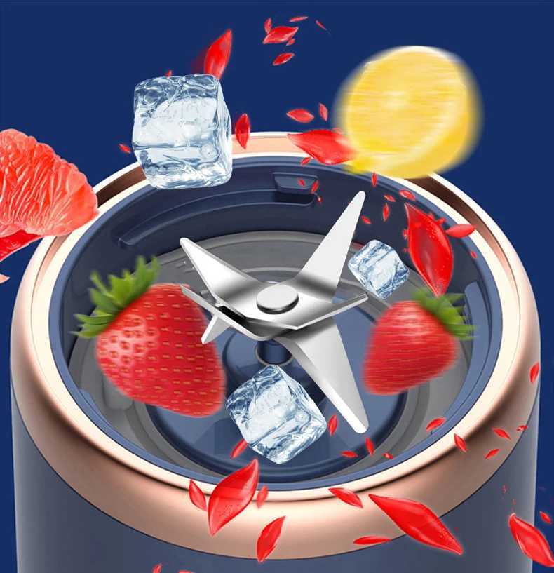 6-in-1 Portable Juicer - USB Charging Model - Stainless Steel Blade - Cup Type Juicer - Fruit Automatic Blender C251113