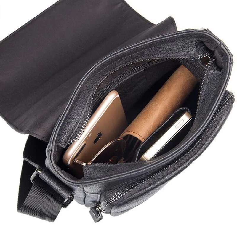 100 genuine leather men messenger bag top quality casual crossbody simple design purse gift shoulder bags