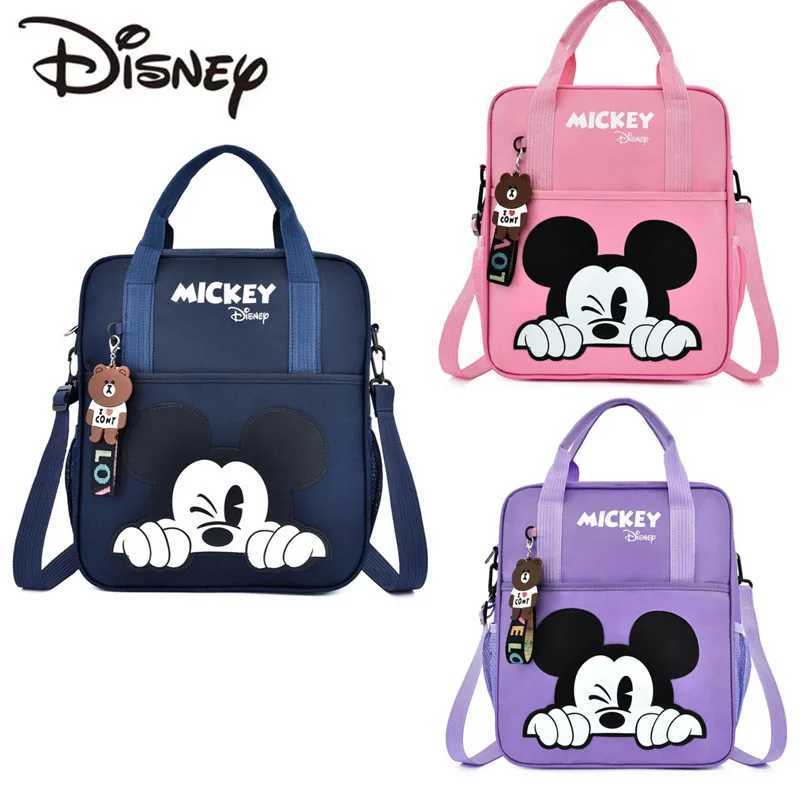 Disney Student Tutorial Pack Multi functional Cartoon Mickey School Backpack Handbag File Bag Square School BackpackXJ250412