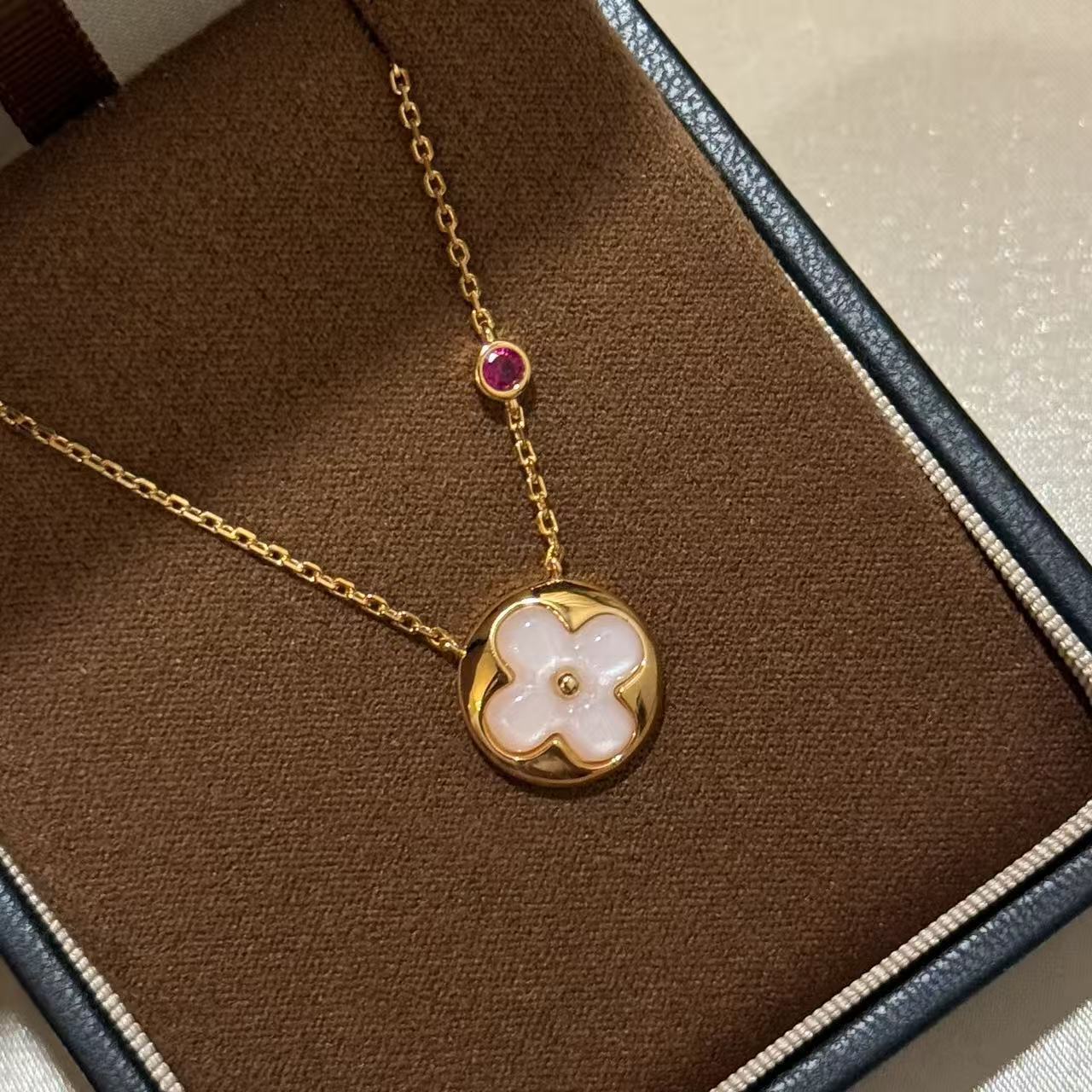 S925 Silver Four-leaf Clover Pendant Necklace Luxury Designer Jewelry For Women