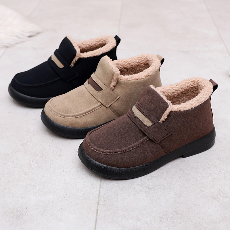 Winter 2025 Womens Snow Boots Soft and Comfortable Plush Insulated Cotton Boots Northeast Large Cotton Shoes 241213