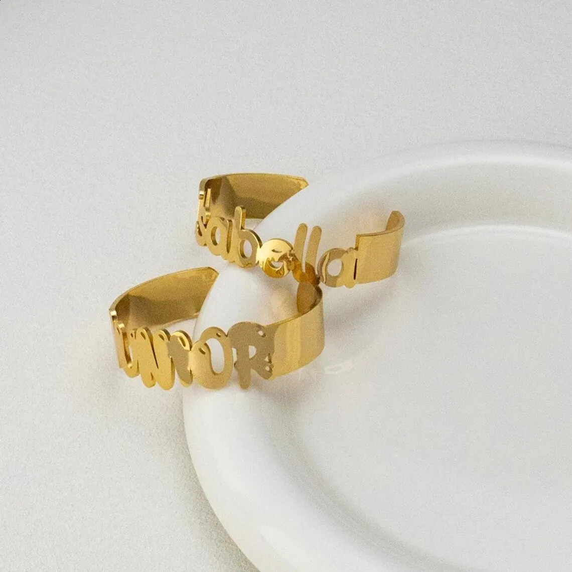 Customized Name Bracelet rens Gold Bracelet Personalized Cuff Bracelet Womens Stainless Steel Jewelry Name Bracelet rens Gift 250408