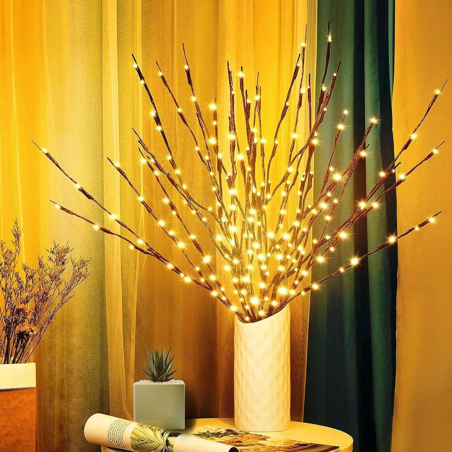70CM 20 LED Twig Lighted Branch Vase Filler Tree Branch Light Christmas Wedding Christmas New Year Decorative Lights Night Lamp M251113