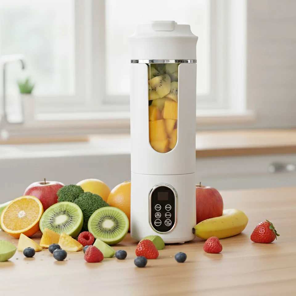 New 530ml Portable Juicer Wireless USB Charging Mini Juicer Crushed Ice Electric Juicing 12 Blade Fresh Juice Blender C251113