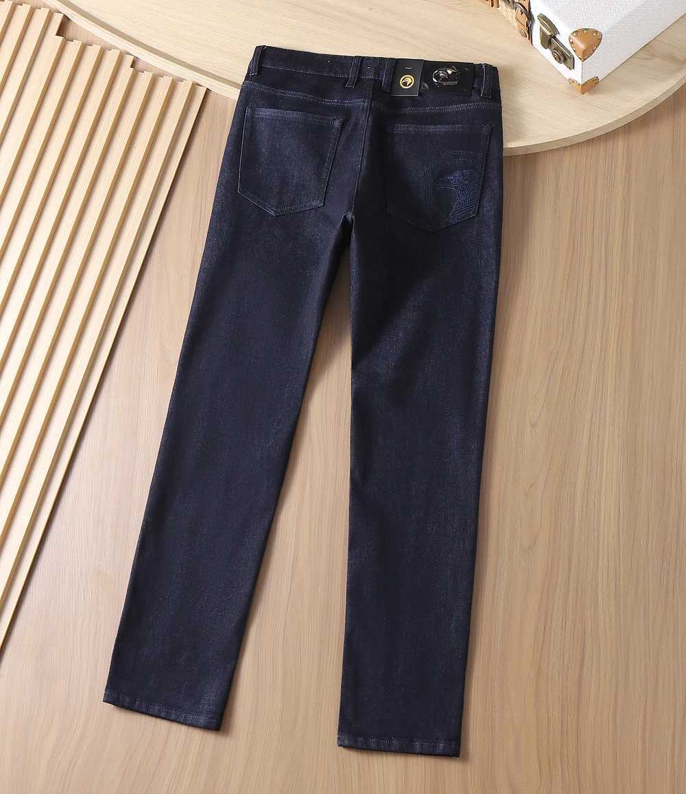 BLLIYOSS Men Jeans Thin Cotton 2025 Autumn winter New Casual Embroidery comfortable Fashion Eagle Head size30-40 Pants Old money M251113
