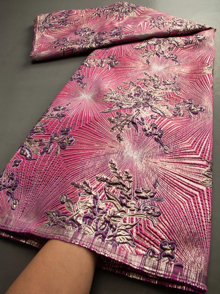 African Brocade Lace Fabrics High Quality 2025 Nigerian Jacquard Lace Fabric Sewing For Evening Prom Women Dresses 36 250407