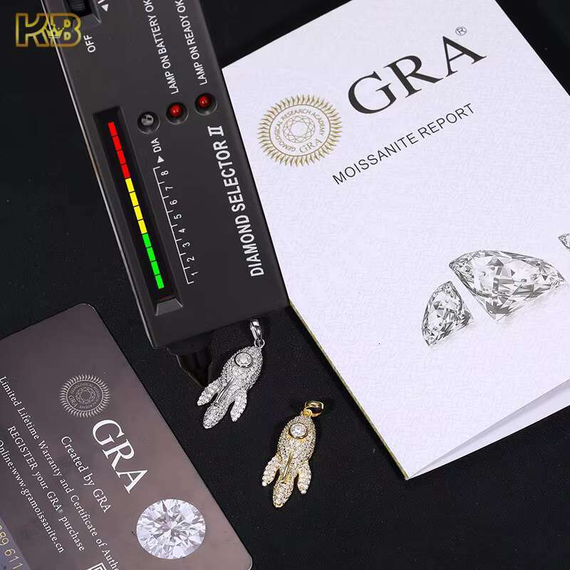 Hip Hop Luxury Moissanite 925 SilverPendant Iced Out Diamond Cut Stones Premium Jewelry Dazzling Bold Streetwear Statement