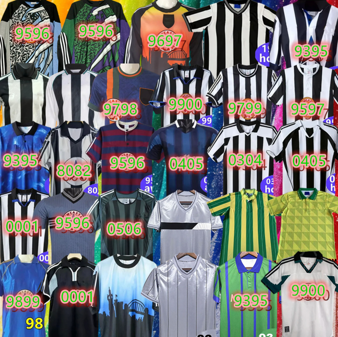 95 96 97 99 00 01 03 05 newcastl e united NUFC SHEARER Retro Soccer Jerseys HAMANN ASPRILLA PINAS 1980 1993 2006 2008 2009 Ginola Football Shirts long sleeves goalkeeper