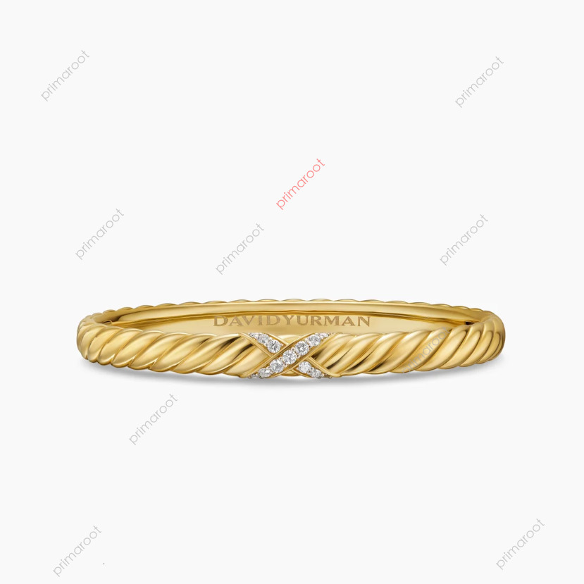 Davidlys Bracelet designer fashion vintage cable silver gold bangle Davidlys luxury pearl women men cuff bangle 5ca 031