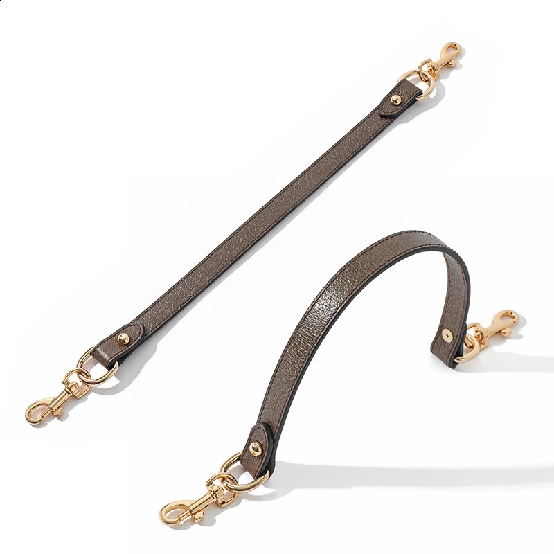 Leather 40CM bag with patterned brown handle strap used for 1955 saddle bag short shoulder replacement shoulder strap cross body bag accessories 25041