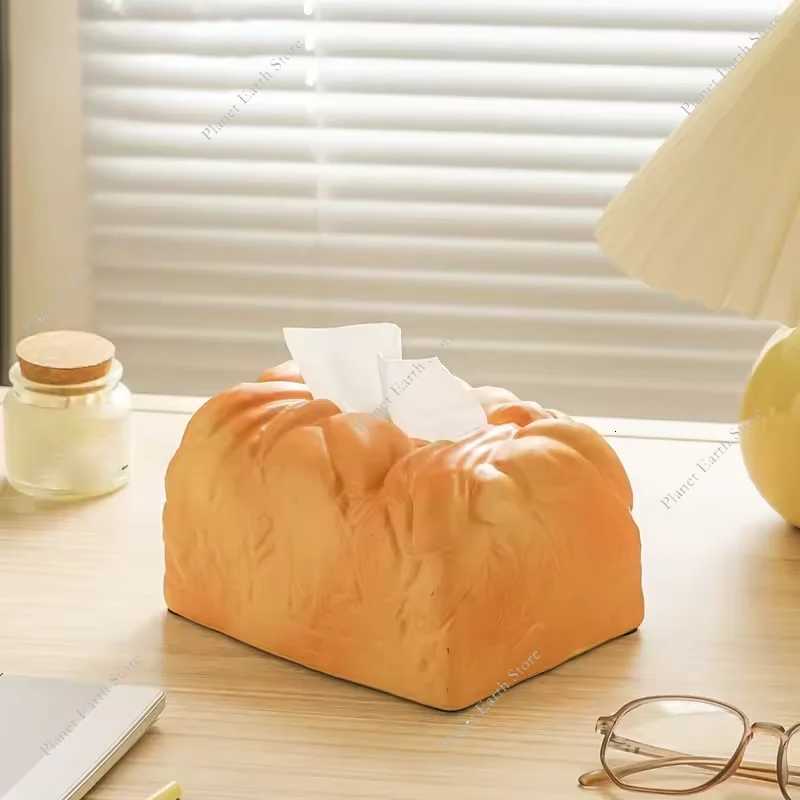 Simation Bread Tissue Box Butter Toast Shape Paper Storage Box He Off Drawer Napkin Box Cute Car Tissue Box 18119CM Y251112