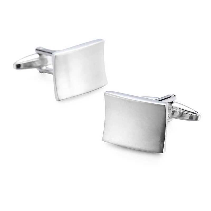 New hot selling cufflinks high-quality smooth stainless steel laser brushed design cufflinks wedding jewelryT250412