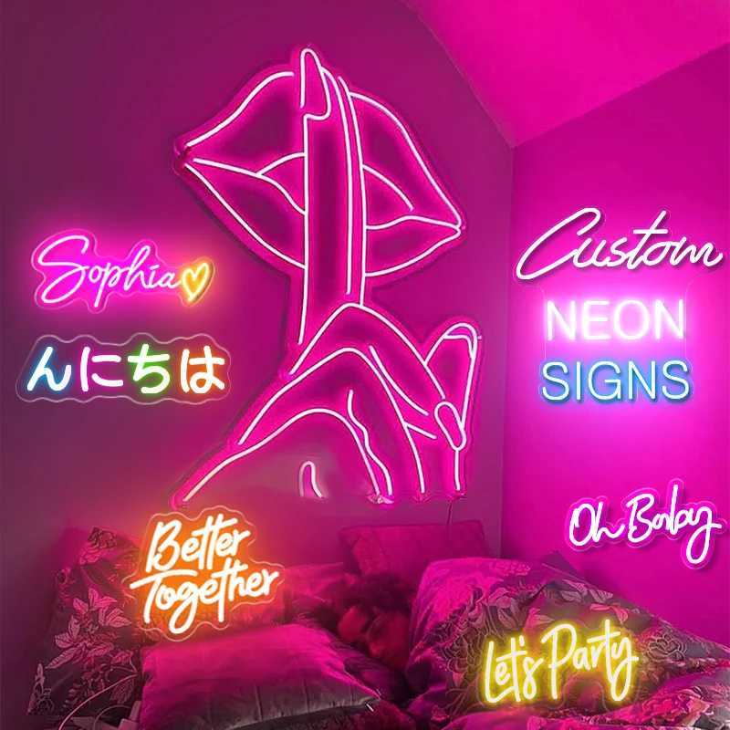Custom Neon Bar Sign LED Letter Neon Light Name Wedding Sign Bedroom Home Wall Neon Business Dropshipping Free Design W251112
