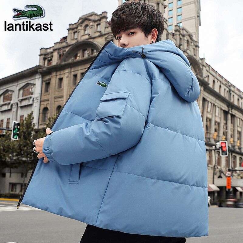 Noble Crocodile Hooded Warm designer handbag White Duck Winter for Men Loose Casual Trendy Short Down Jacket Youth Coat