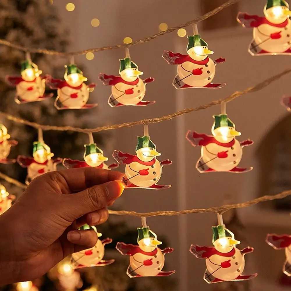 New 15M 10LED Christmas LED String Warm Light Santa Claus Snowman LEDLights String DIY Colorful Garland Lights Christma M251113