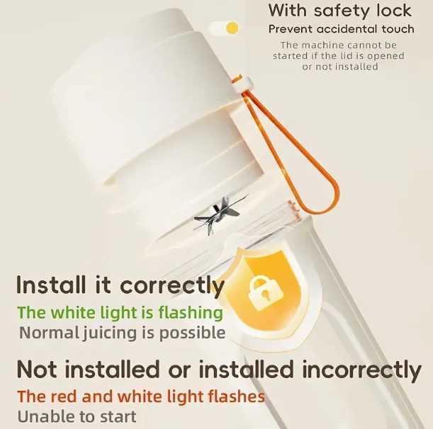 Portable Electric Juicer Blender USB RechargeableMulti-Functional Mixer Compact Design for Portable Food Modern KitchenTool C251113