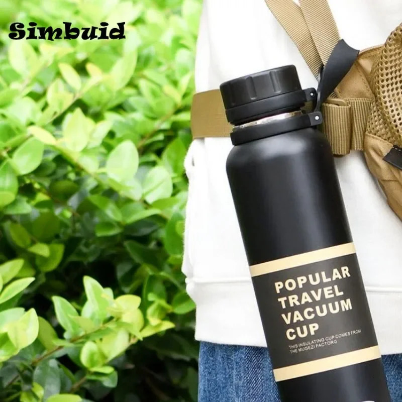 1PCS Stainless Steel Thermos with Tea Filter Double Wall Vacuum Flask Sports Outdoor Fitness Thermal Bottle Insulation Cup 251107 W260226